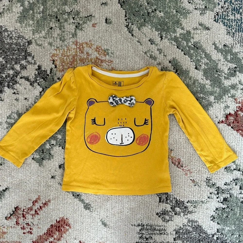 Gap Kids 3T Toddler Girl Graphic Front Causal Long Sleeve Shirt Guc